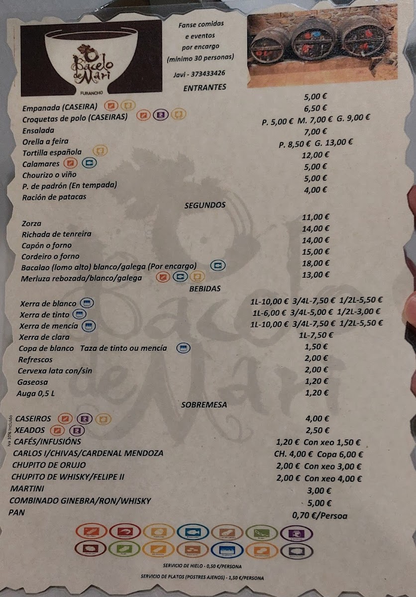 Menu Furancho O Bacelo De Mari-1