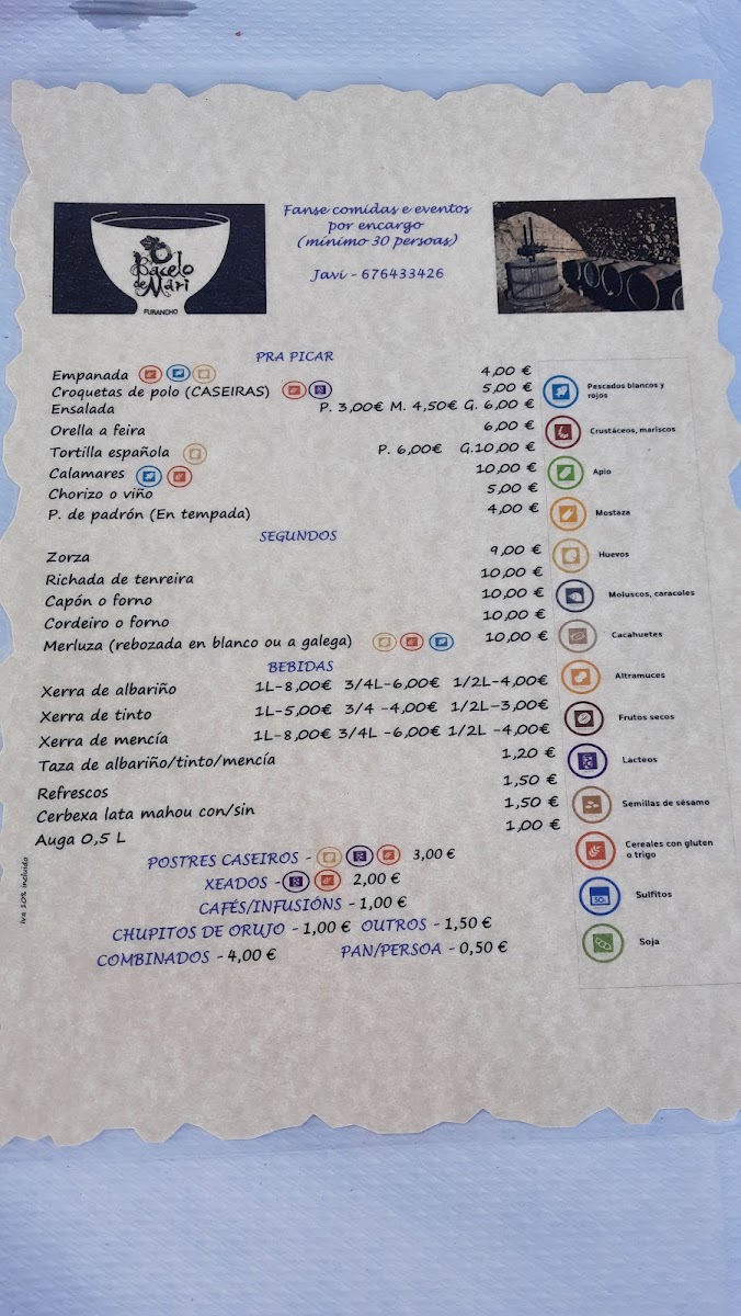 Menu Furancho O Bacelo De Mari-2